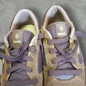 Teva Crank Youth Bike Pedal Olive Green Suede Lace-Up Sneakers Shoes Kids Size 5